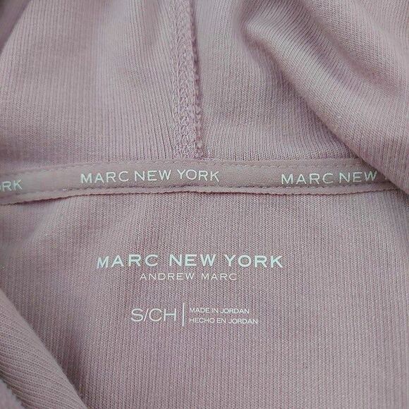Marc New York Hoodie Womens Small Lilac Cotton Blend Ribbed Knit Casual - Picture 9 of 10